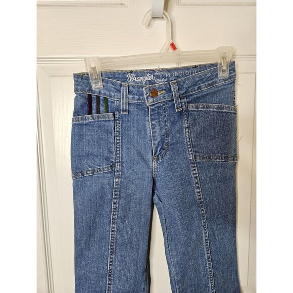Wrangler x Modcloth Retro 70s Flare Rainbow Pocket High Rise Jeans Womens 2x30 - Picture 2 of 10